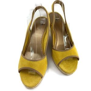 J.Crew Open Toe Sling back Espadrille Wedge Sandal
